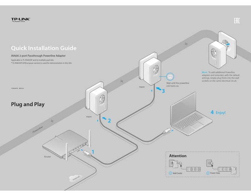 TP-Link TL-PA4020P Quick installation guide