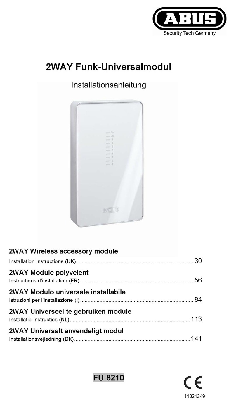 Abus Secvest 2WAY installation instructions