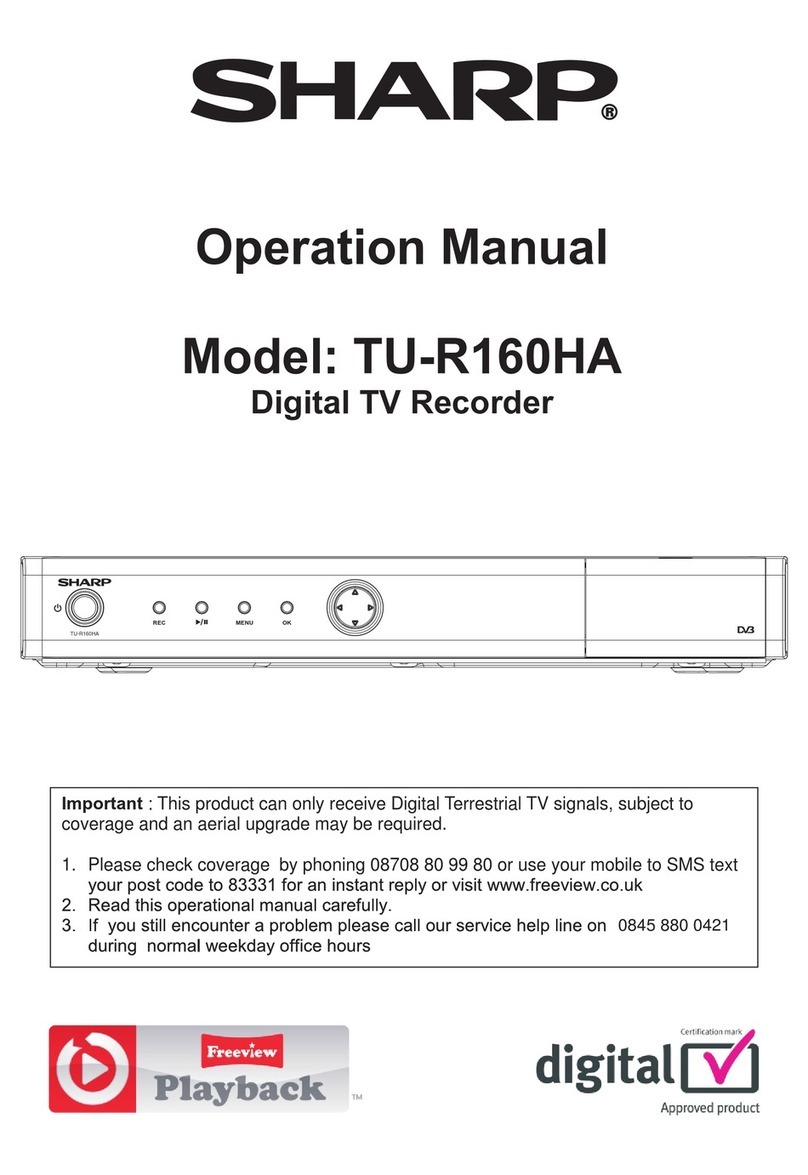 Sharp TU-R160HA Operation manual