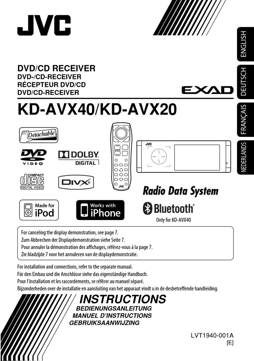 JVC KD-AVX40 - DVD Player With LCD monitor User manual