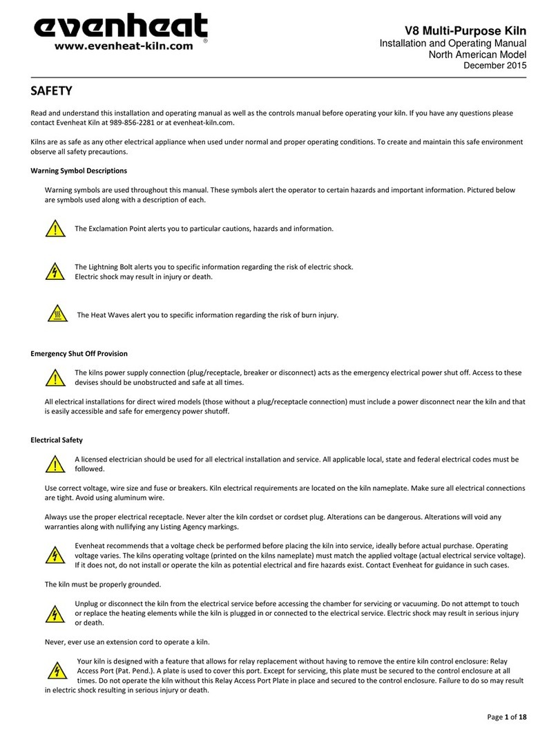 Evenheat V8 Installation and operating manual