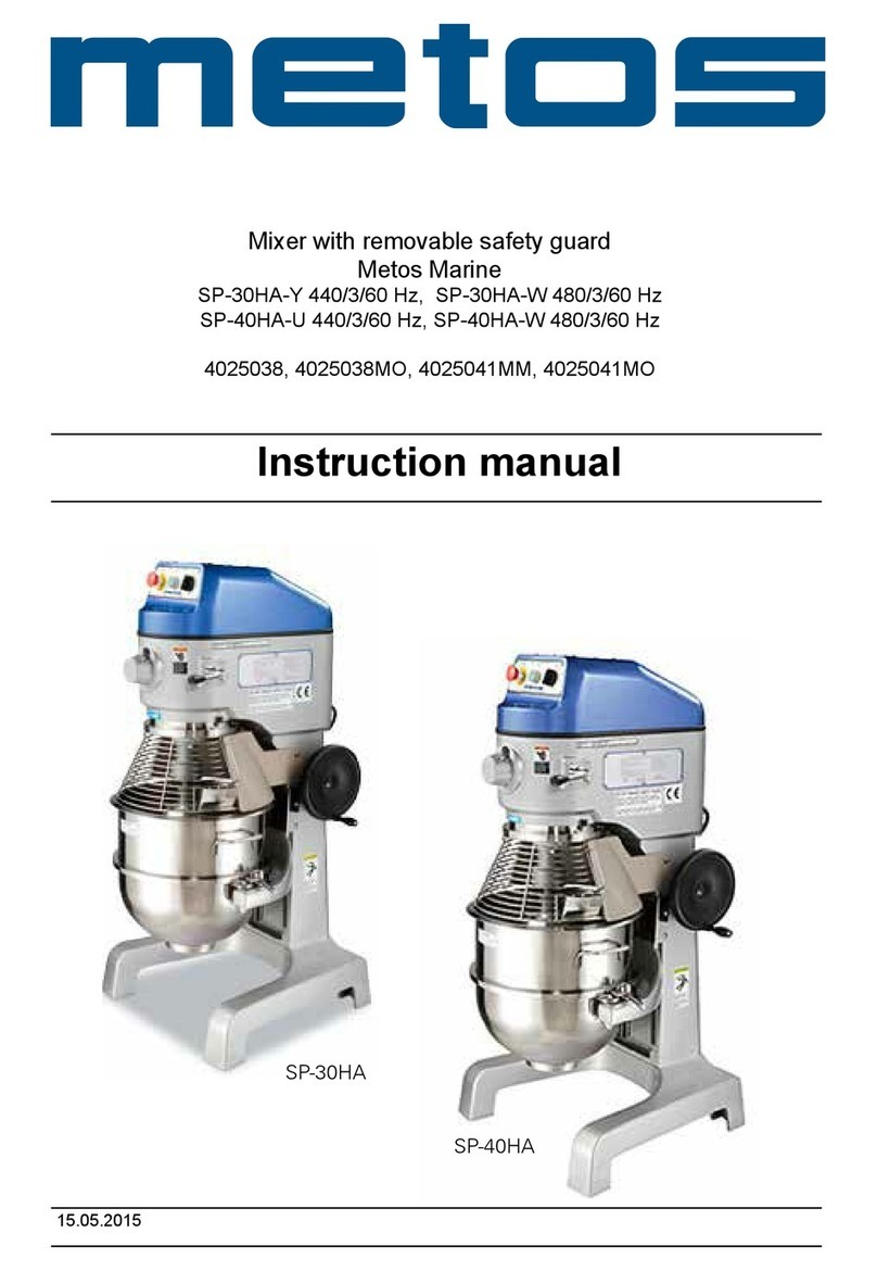 Metos SP-30HA-Y instruction manual