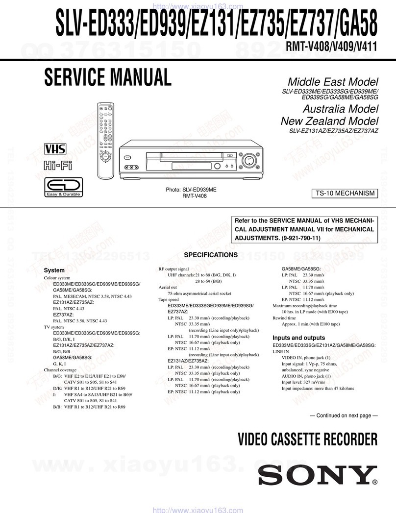 Sony SLV-ED333 User manual