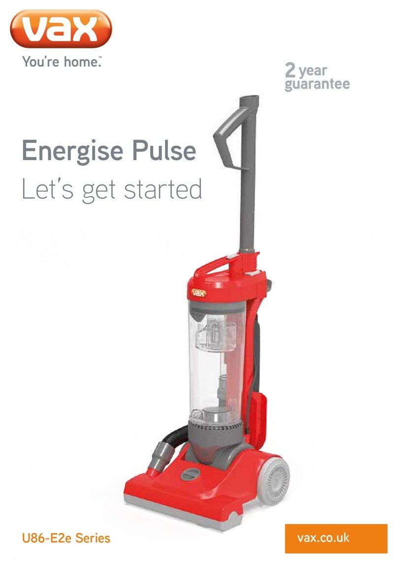 Vax Energise Pulse U86-E2e Series Installation instructions