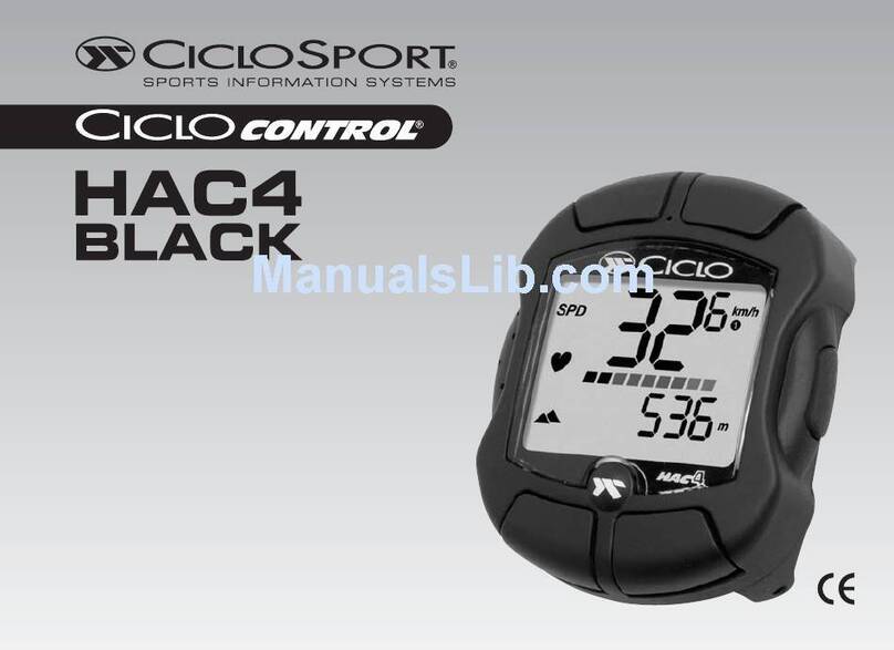 CICLOSPORT HAC4 BLACK owner's manual