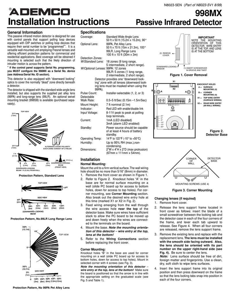 ADEMCO 998mx User manual