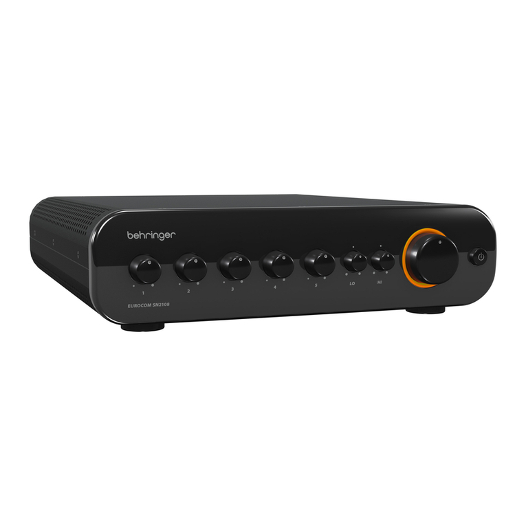 Behringer eurocom sn2108 User manual