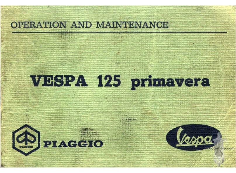 PIAGGIO Vespa 125 primavera Installation guide PIAGGIO Vespa 125 primavera Installation guide