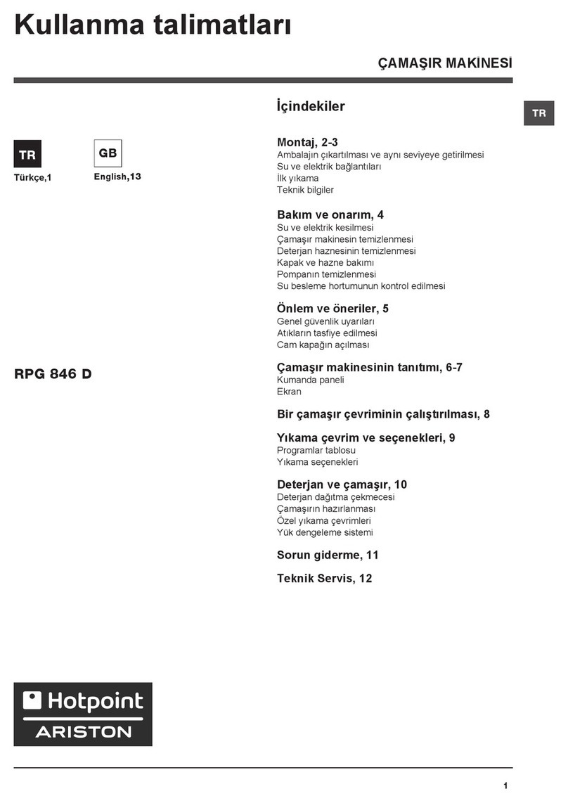 Hotpoint Ariston RPG 846 D Instructions for use
