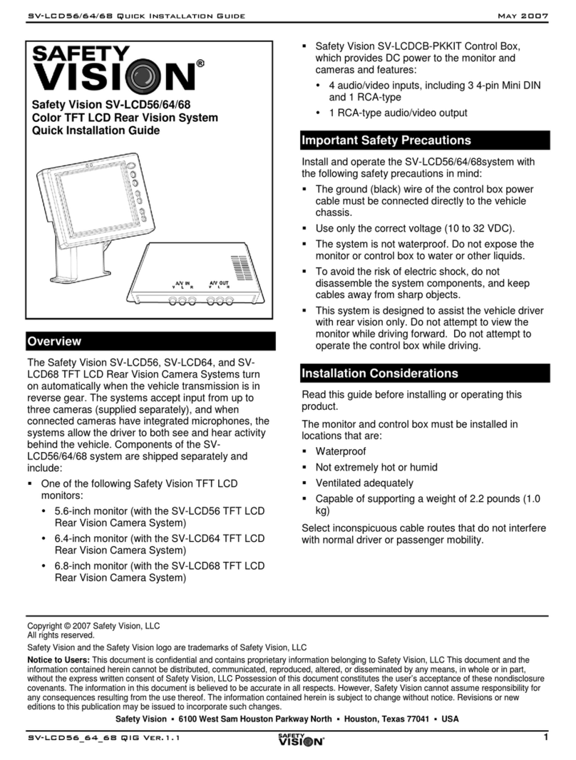 Safety Vision SV-LCD56 Quick installation guide Safety Vision SV-LCD56 Quick installation guide