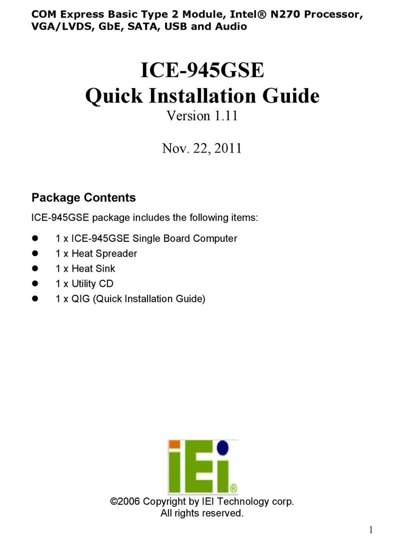 IEI Technology ICE-945GSE Quick installation guide