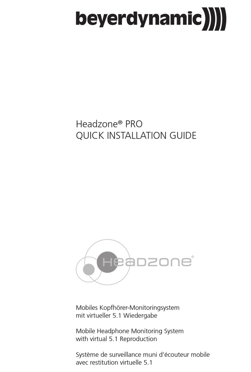 Beyerdynamic Headzone PRO Quick installation guide
