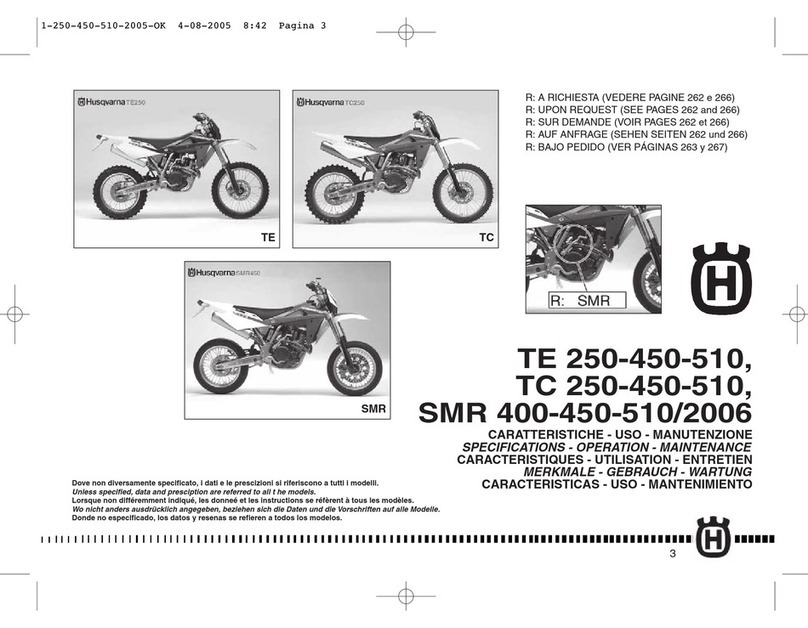 Husqvarna 2006 TE 250 owner's manual