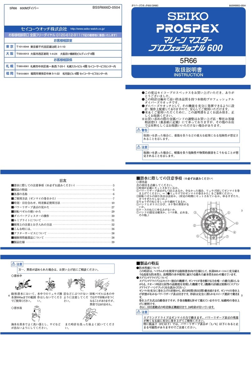 Seiko 5R66 instruction manual
