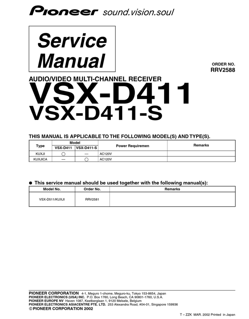 Pioneer VSX-D411 Service manual