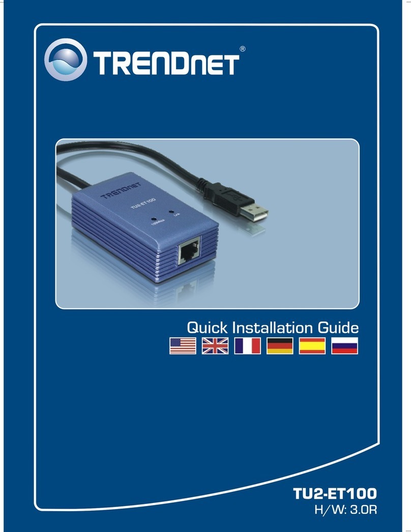TRENDnet TU2-ET100 Quick installation guide