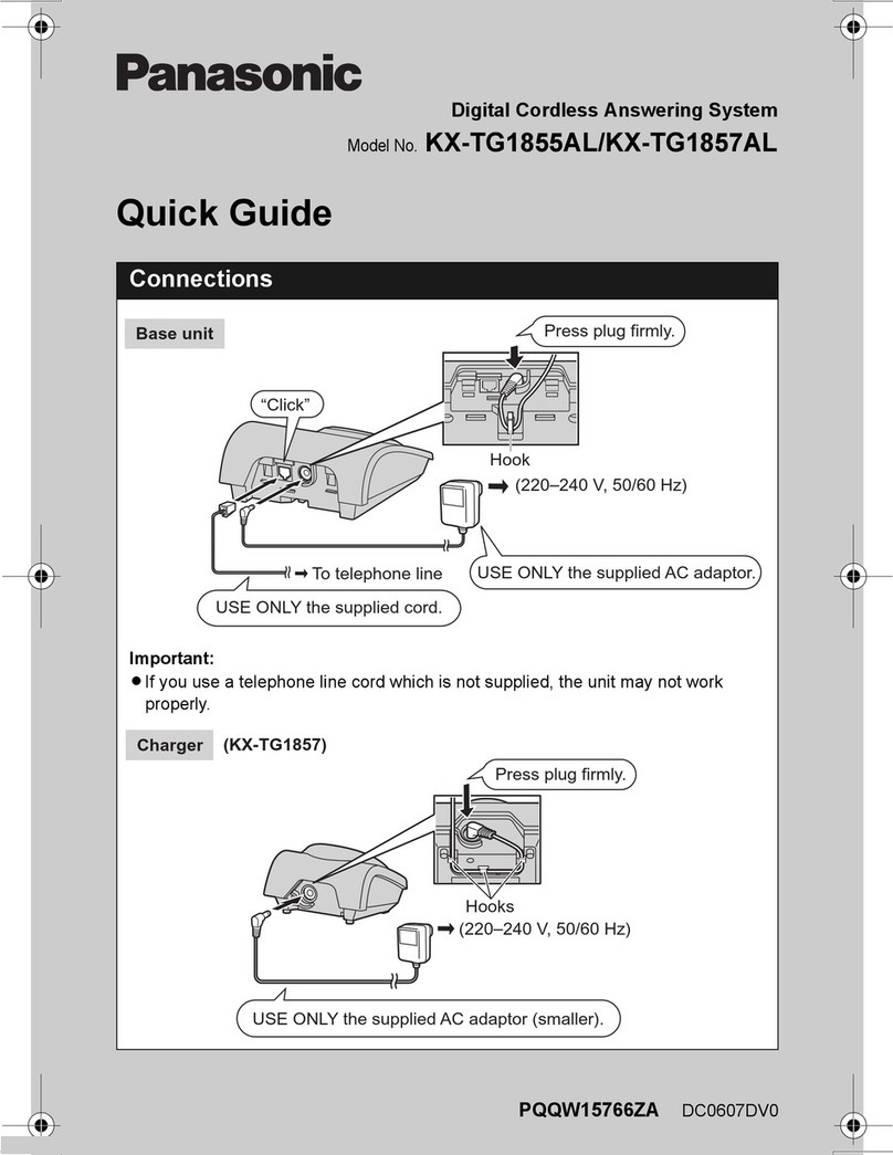 Panasonic KX-TG1855AL User manual