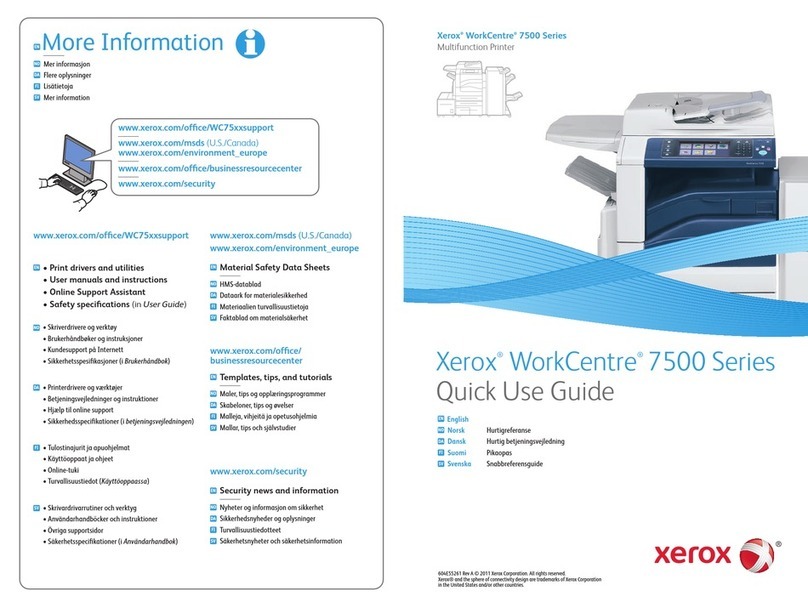 Xerox WorkCentre 7500 Series Quick use guide