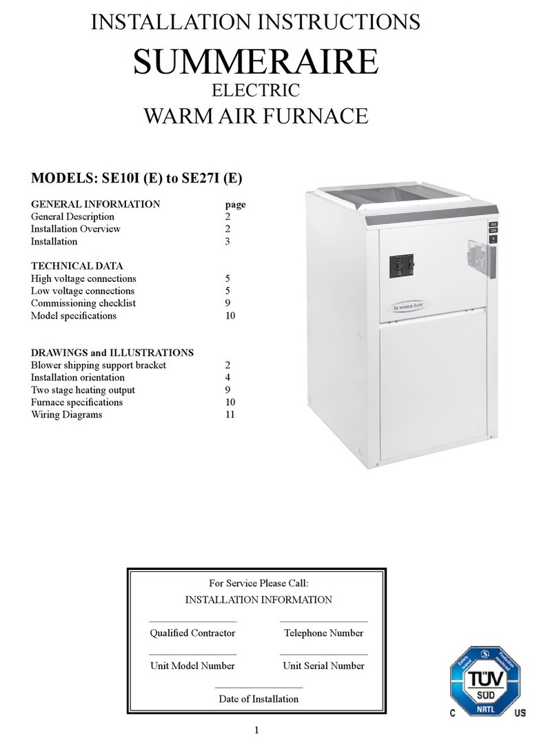 SummerAire SE10I (E) installation instructions
