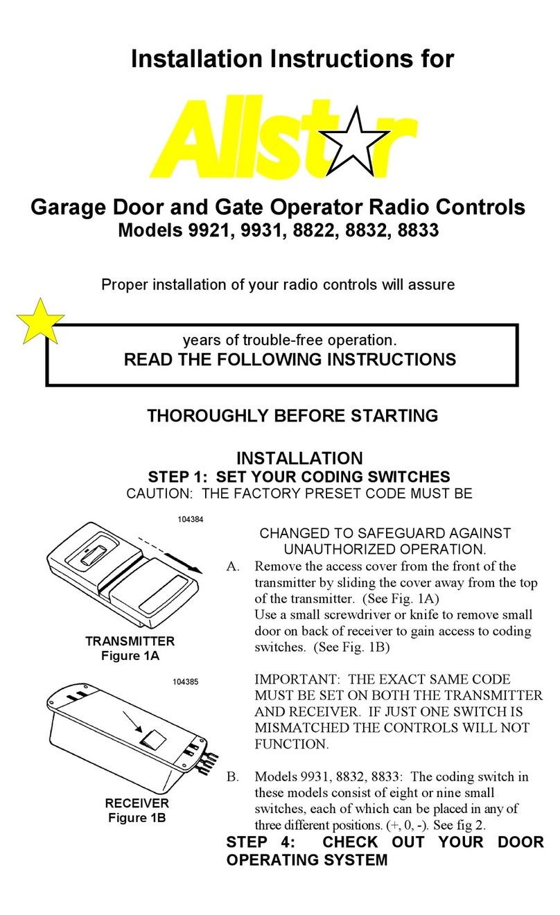 Allstar 9921 installation instructions