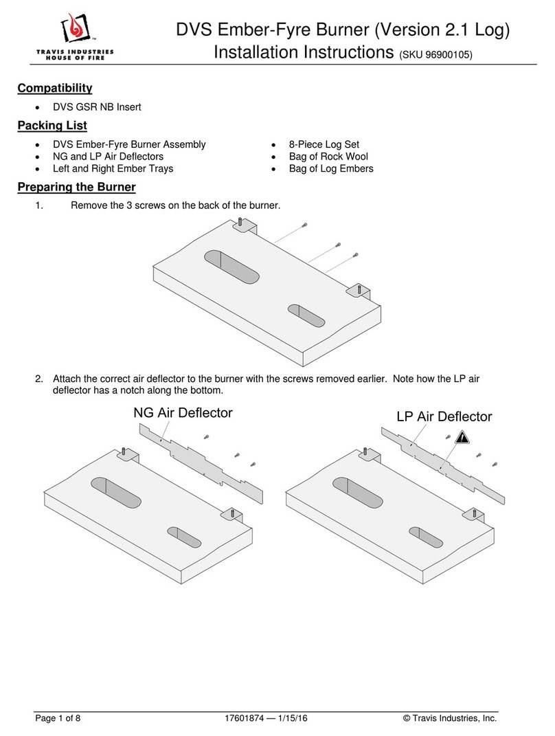 Travis Industries DVS Ember-Fyre 2.1 Log User manual