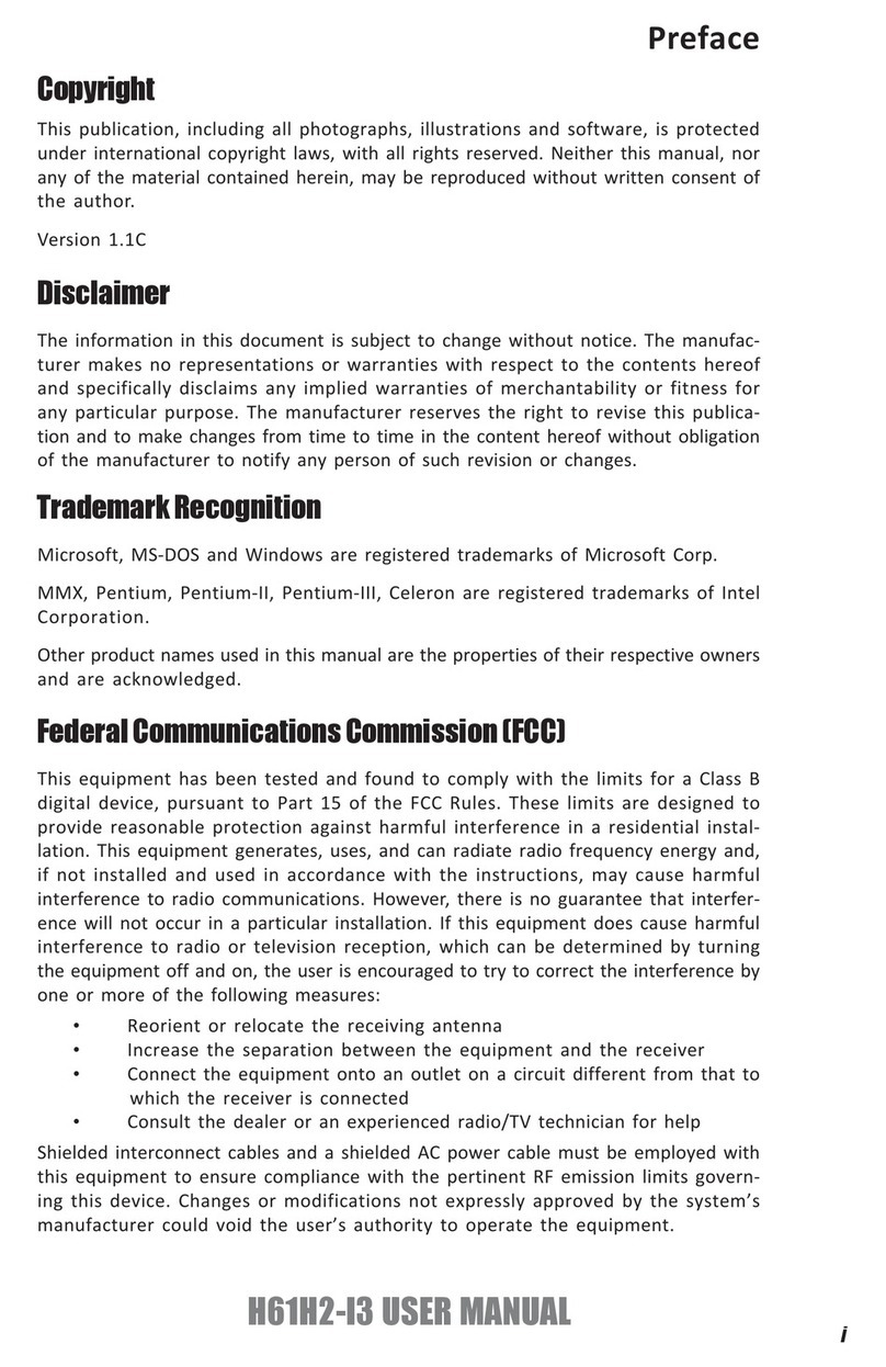 ECS H61H2-I3 User manual