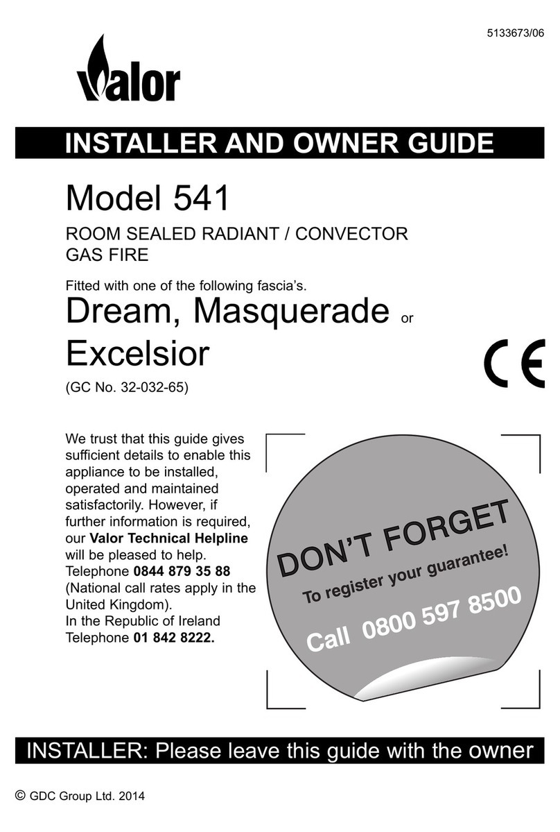 Valor 541 Masquerade Installer and owner guide