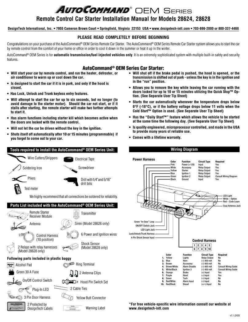 AutoCommand 28624 User manual