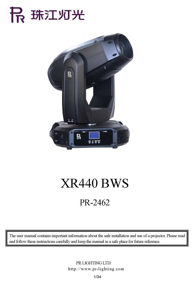 PR Lighting XR440 BWS user manual
