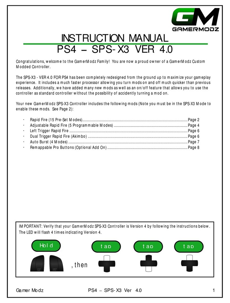GamerModz SPS-X3 instruction manual