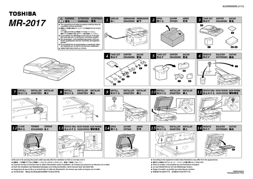 Toshiba MR-2017 User manual