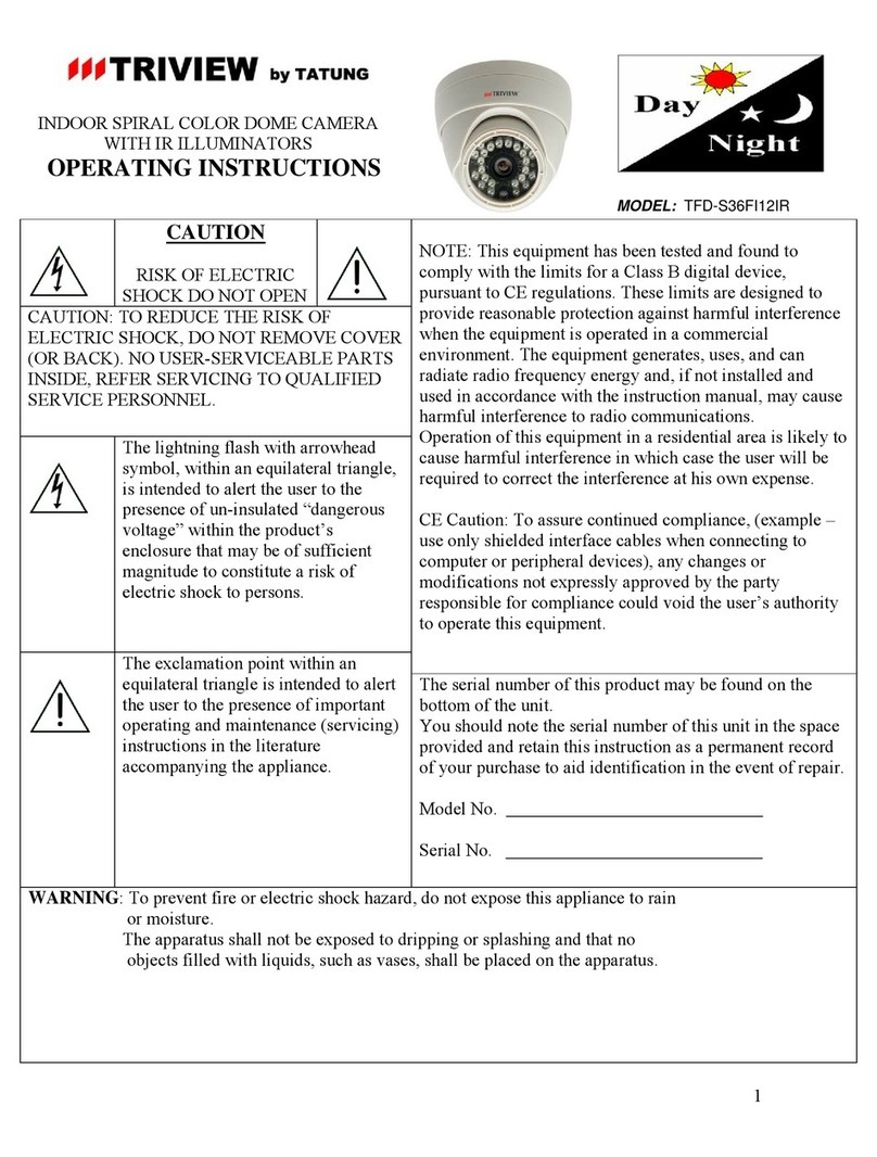 TRIVIEW TFD-S36FI12IR operating instructions