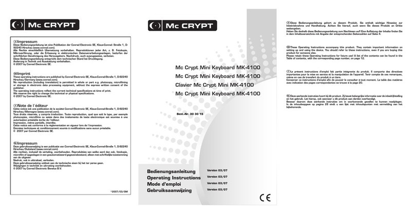 MC Crypt MK-4100 operating instructions