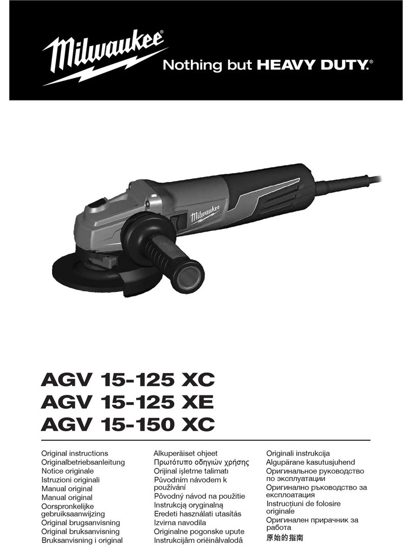 Milwaukee AGV 15-125 XC User manual