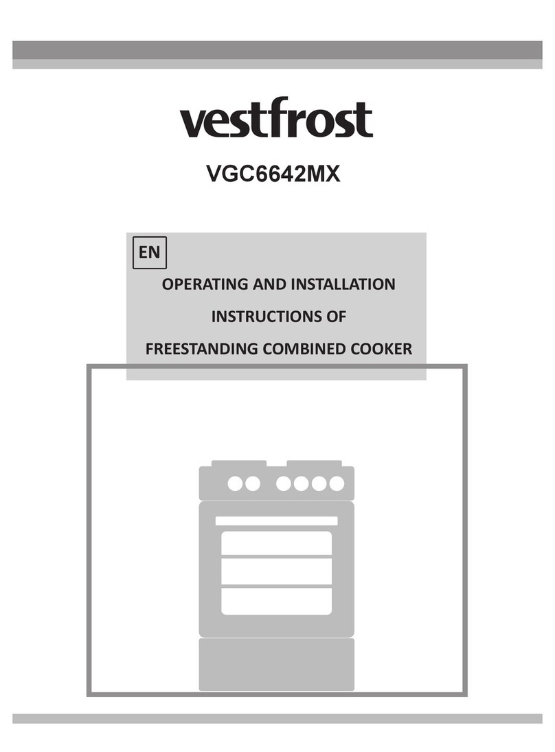 Vestfrost VGC6642MX Operating and installation instructions