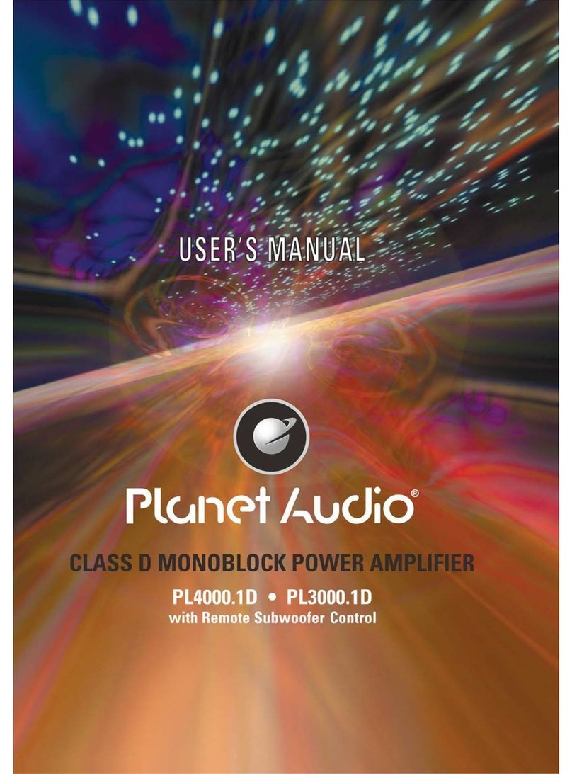 Planet Audio PL4000.1D User manual Planet Audio PL4000.1D User manual