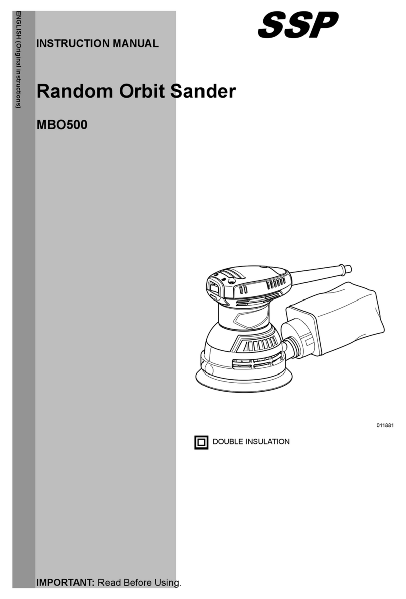 SSP Random Orbit Sander MBO500 Original instructions