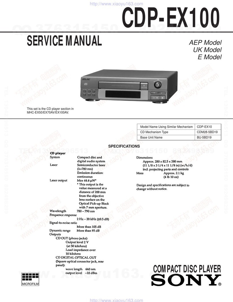 Sony CDP-EX100 Service manual