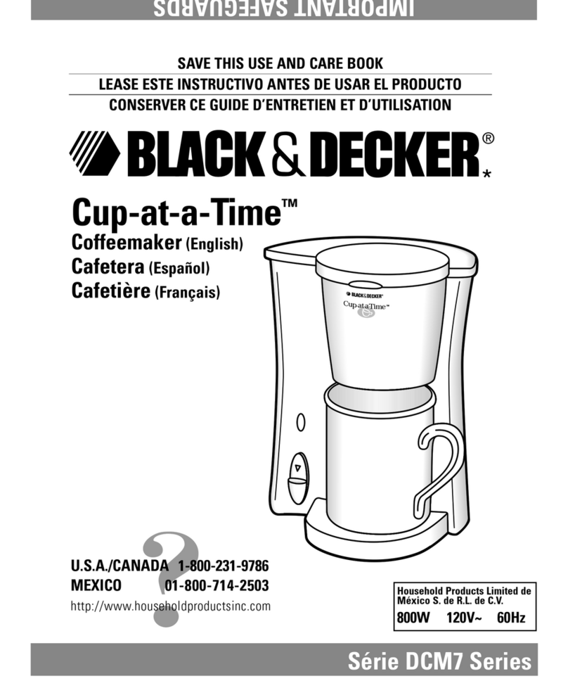 Black & Decker Cup-At-A-Time DCM7 Series Installation instructions