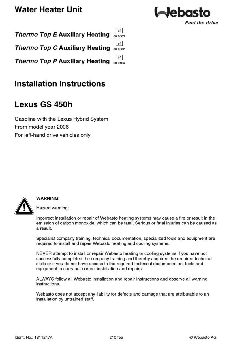 Webasto Thermo Top E User manual