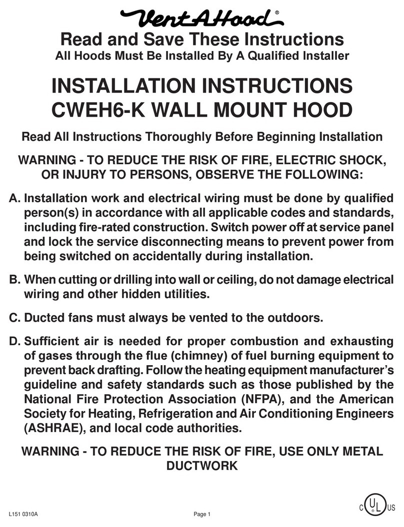VentAHood CWEH6-K installation instructions