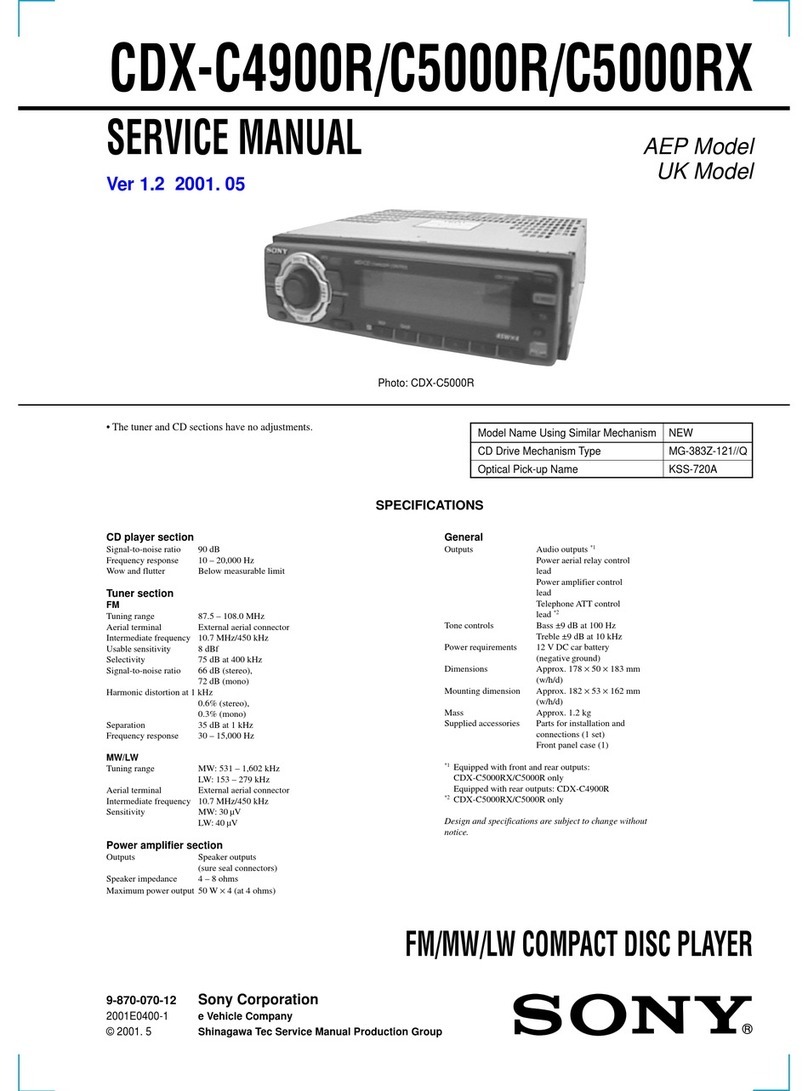 Sony CDX-C4900R Service manual