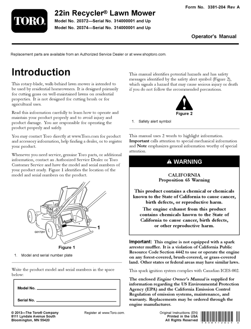 Toro Recycler 20372 User manual Toro Recycler 20372 User manual
