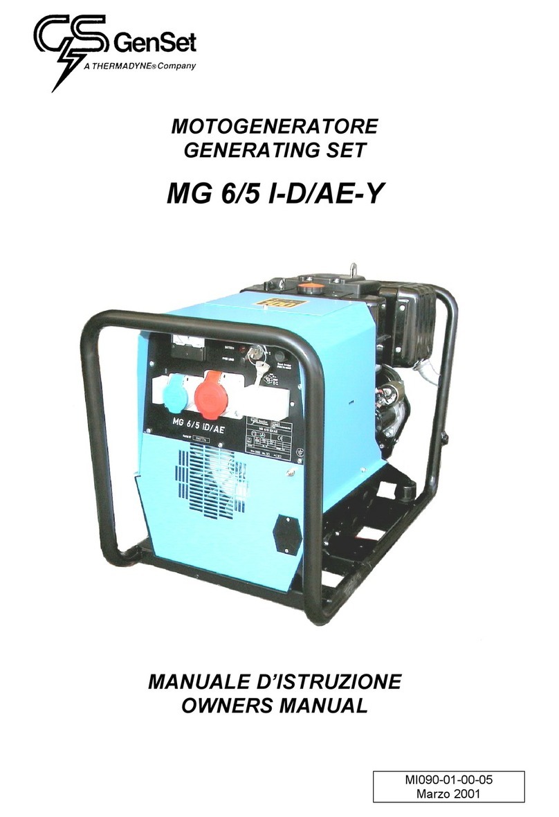 Gen Set MG 6/5 I-D/AE-Y owner's manual