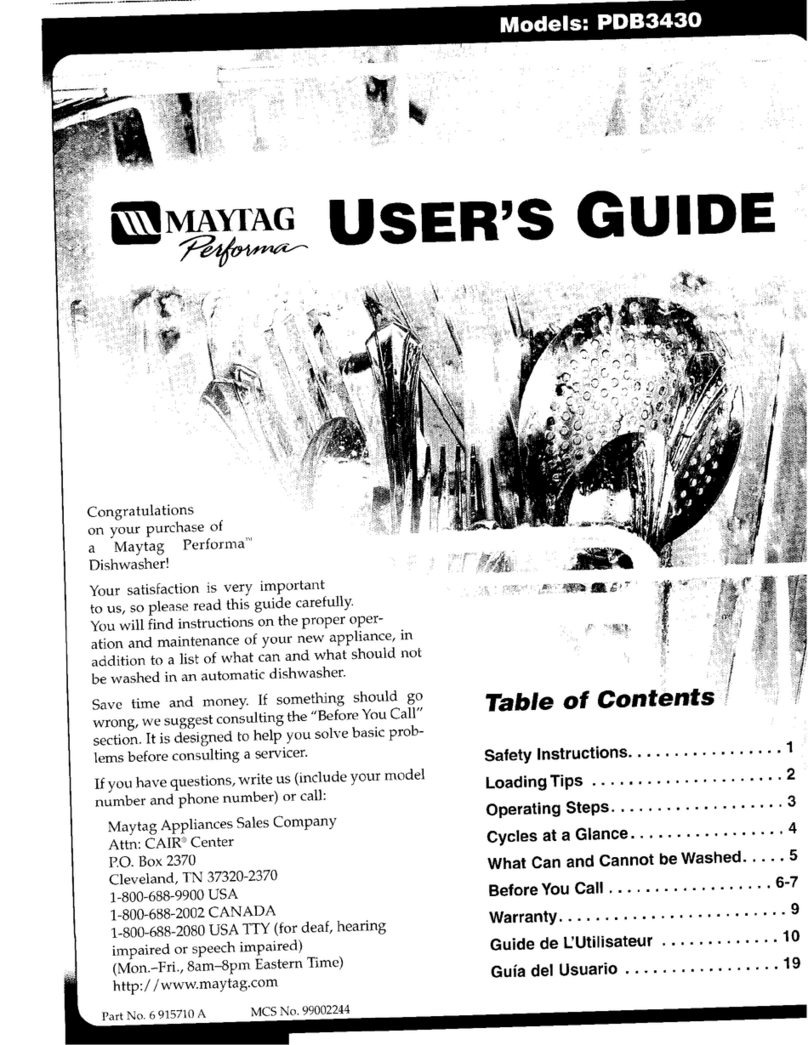 Maytag PDB3430 user guide