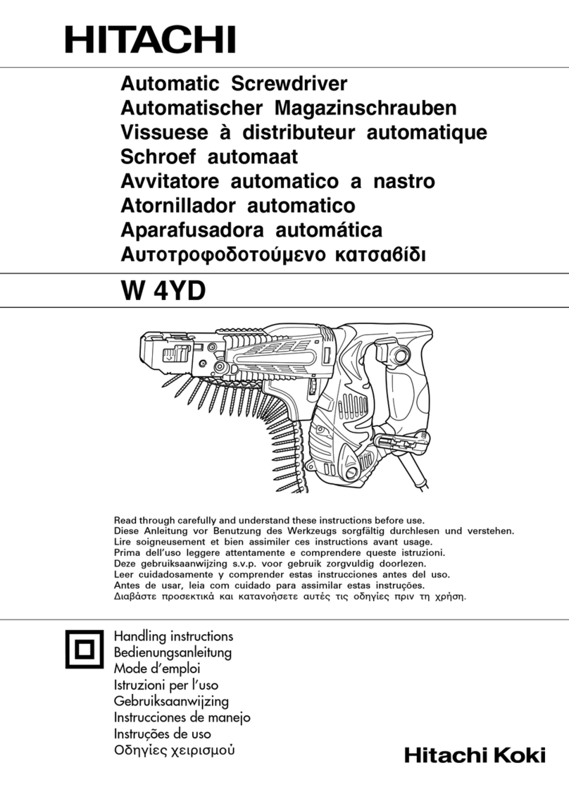 Hitachi Koki W 4YD User manual