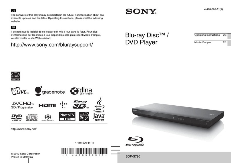 Sony BDP-S790 operating instructions
