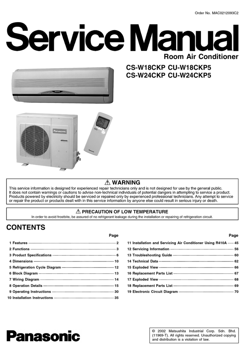 Panasonic CS-W18CKP User manual