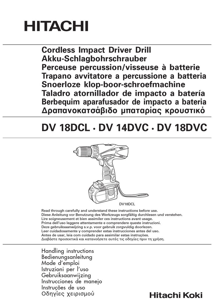 Hitachi DV 18DCL Handling instructions