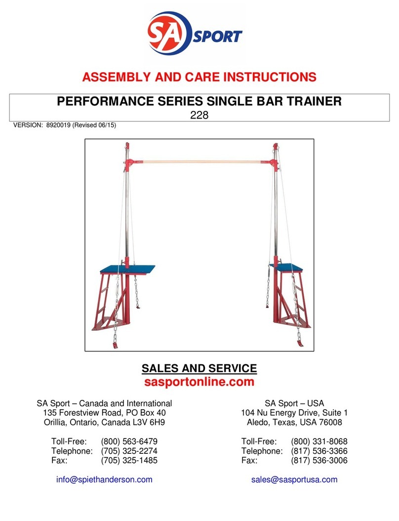 SA Sport 228 Assembly, and care manual